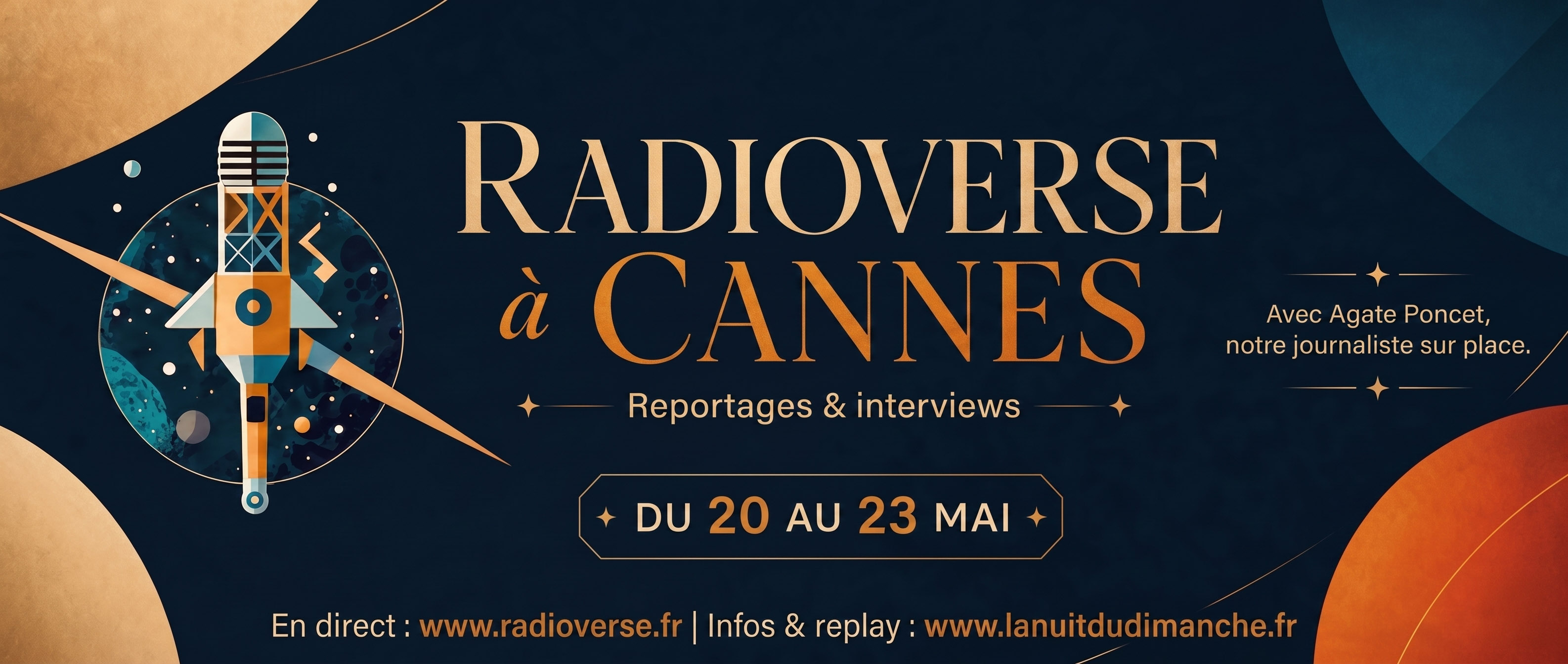 Bannière Radioverse à Cannes 2026